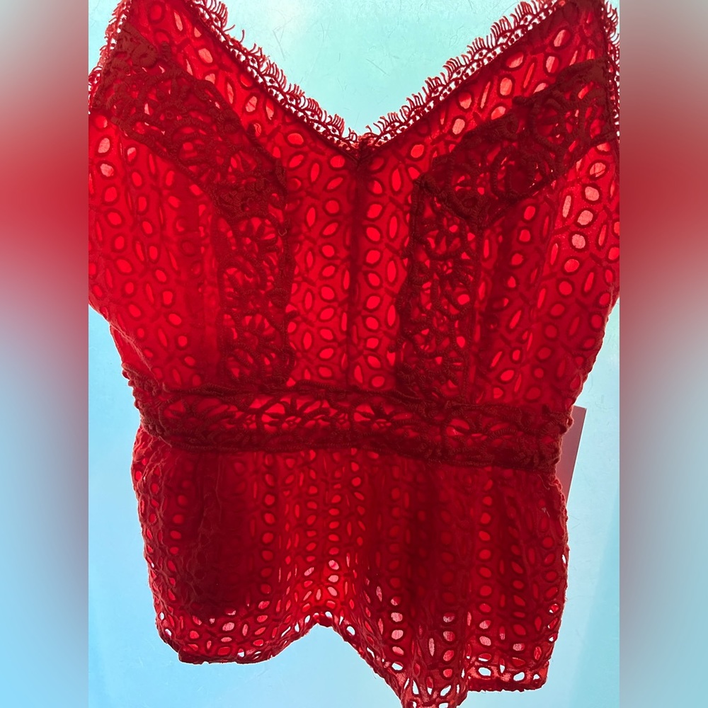 Japna Orange Tank Top Smocked Back